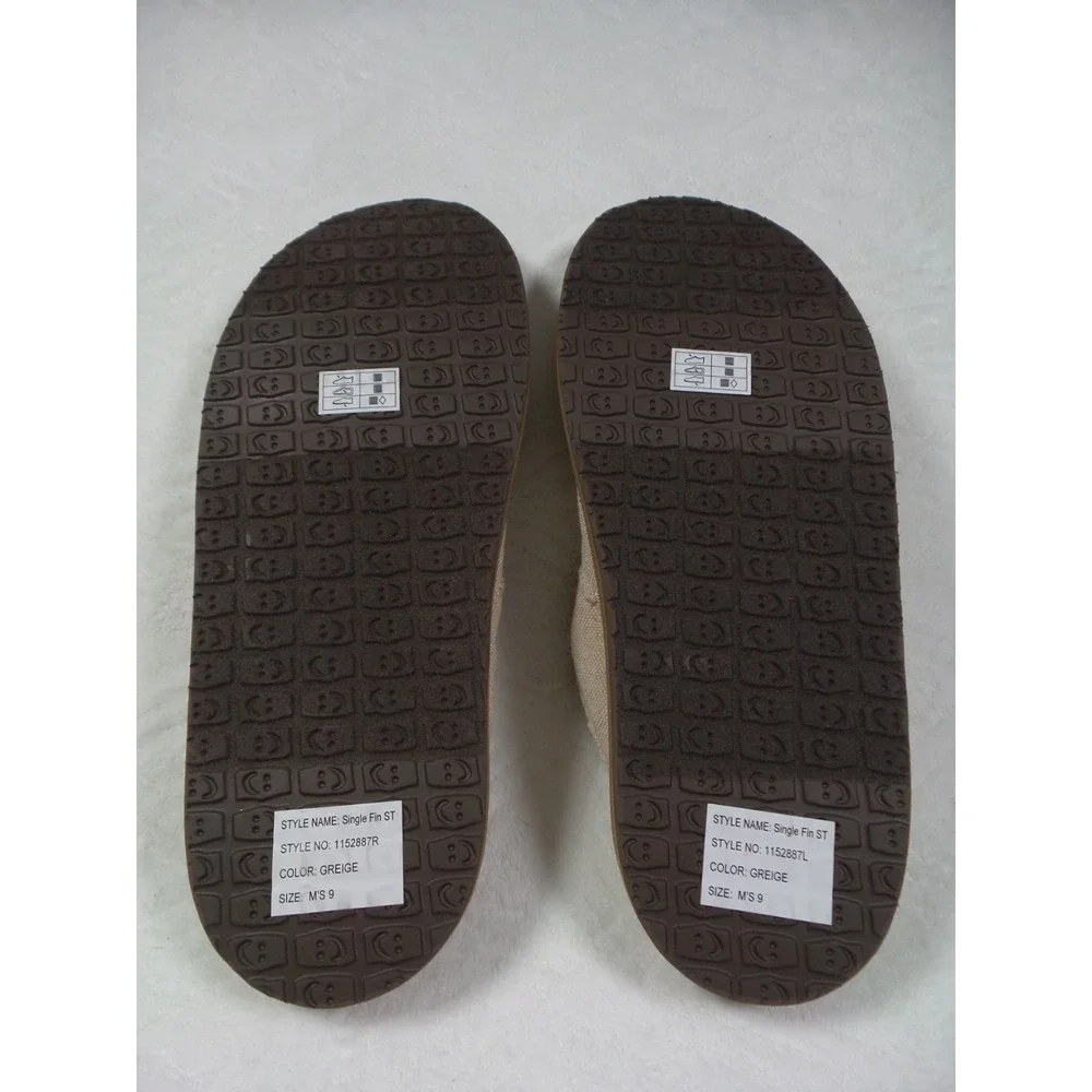 Sanuk Single Fin ST Shoes Mens Size 9 Greige Comfort Loafer Lightweight NWOB